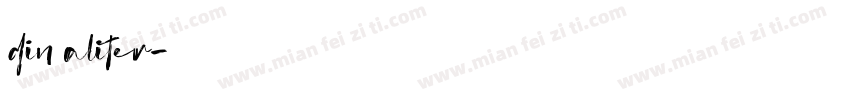 din aliter字体转换